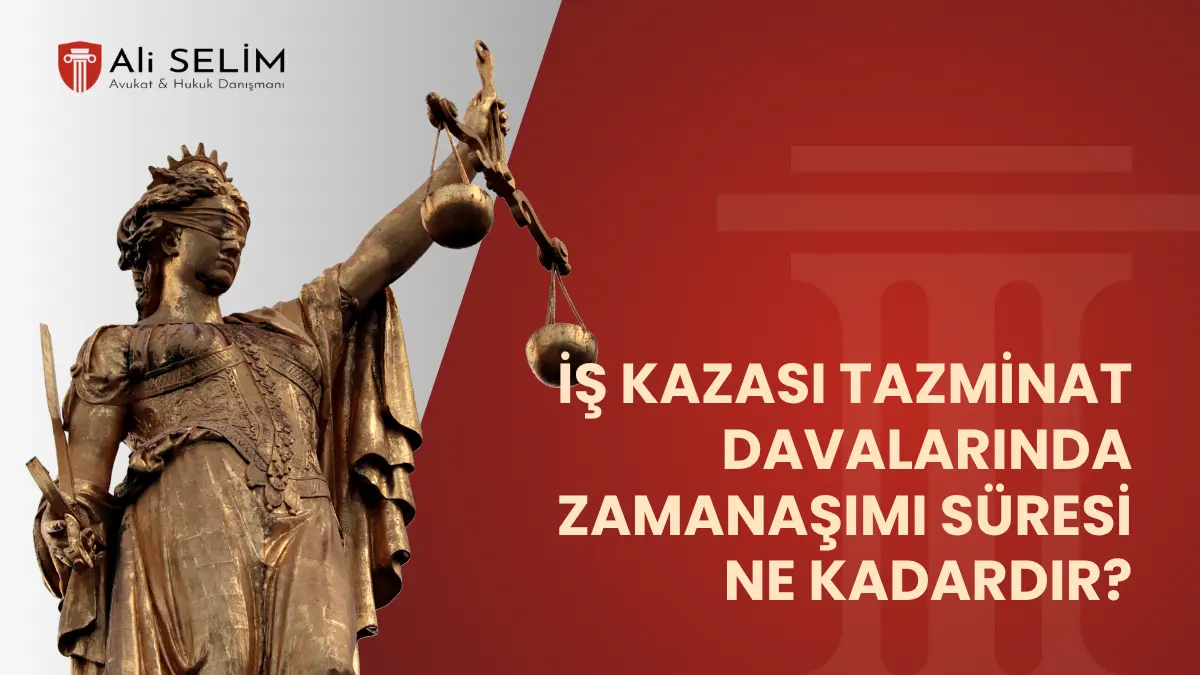 İş kazası maddi ve manevi tazminat davası zamanaşımı süreleri, 10 yıllık genel süre ve ceza zamanaşımı etkisini gösteren dairesel hukuk şeması - Avukat Ali Selim.